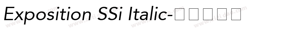 Exposition SSi Italic字体转换